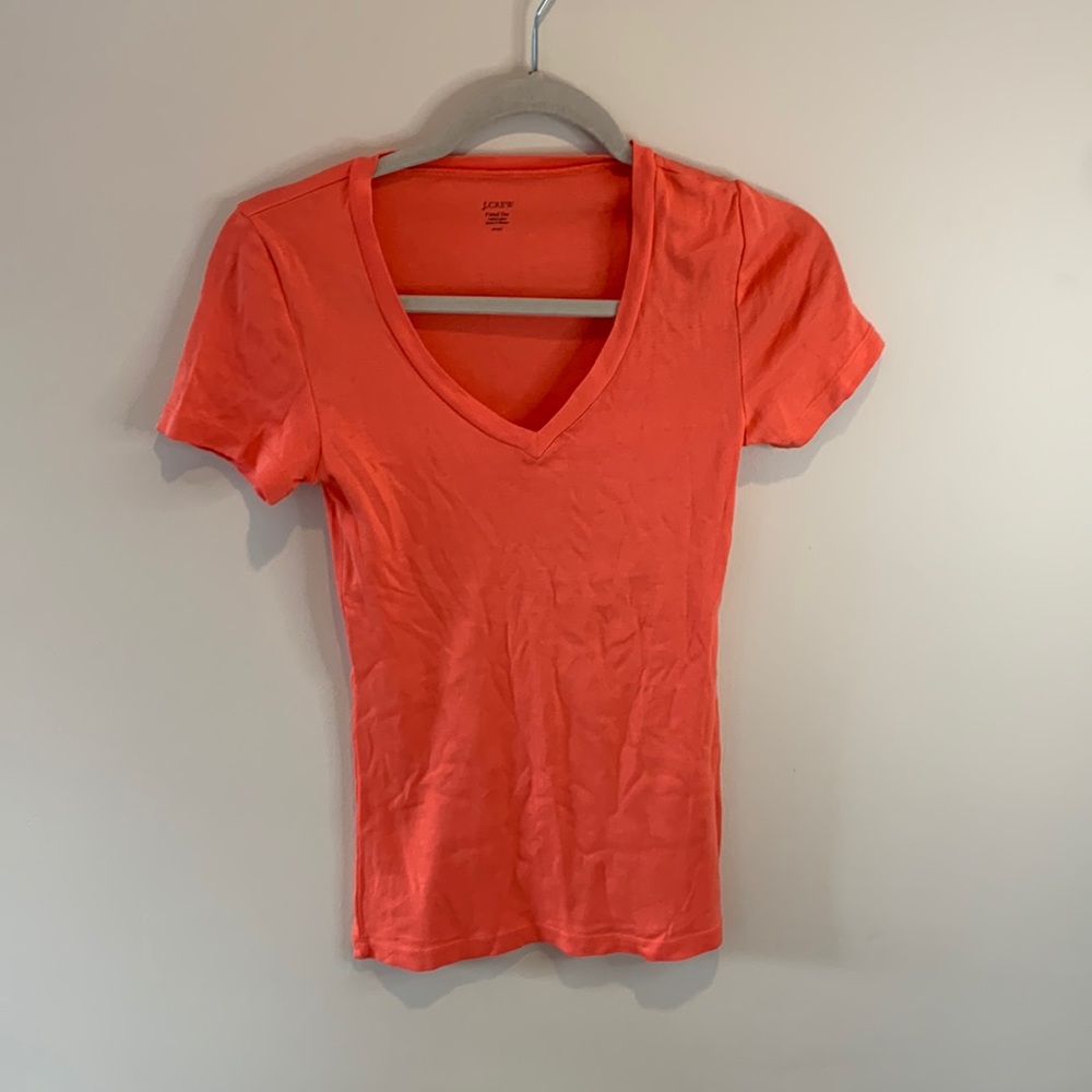 NWOT, JCREW Fitted Tee,‎ Coral